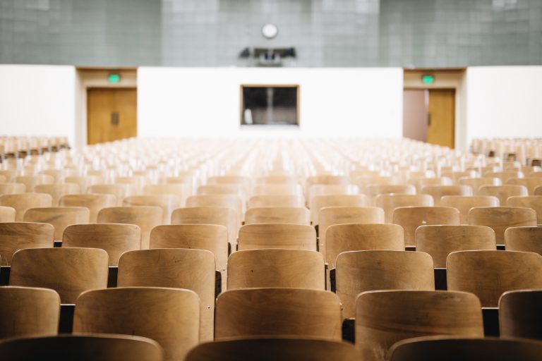 Photo of empty lecture hall