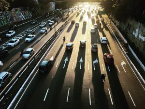 Cars on a motorway