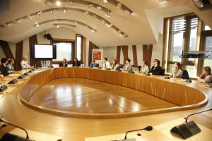 The Futures Forum hold a joint meeting with MSYPs during the Scottish Youth Parliament's 64th session held in the Scottish Parliament