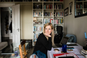 Katherine Trebeck in her home office