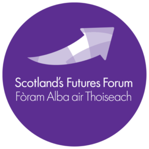 LOGO: SFF in purple circle - chequered arrow