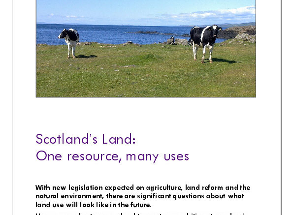 Scotland's Land: One resource, many uses - front page
